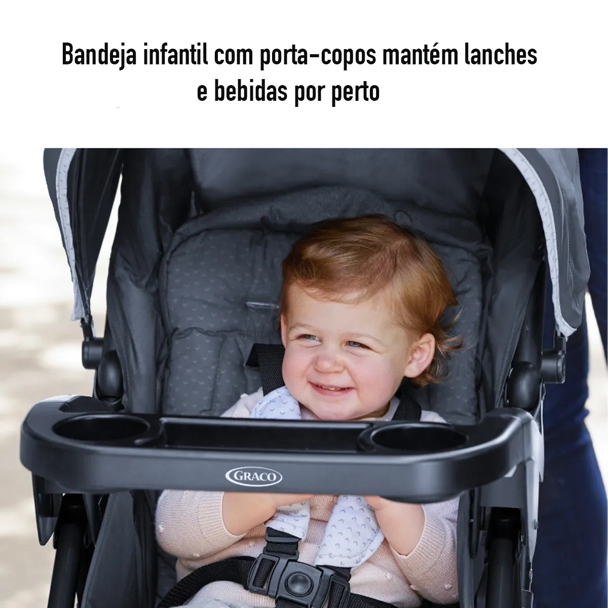 Carrinho Passeio c/Bebê Conforto Comfy Cruiser Preto Graco