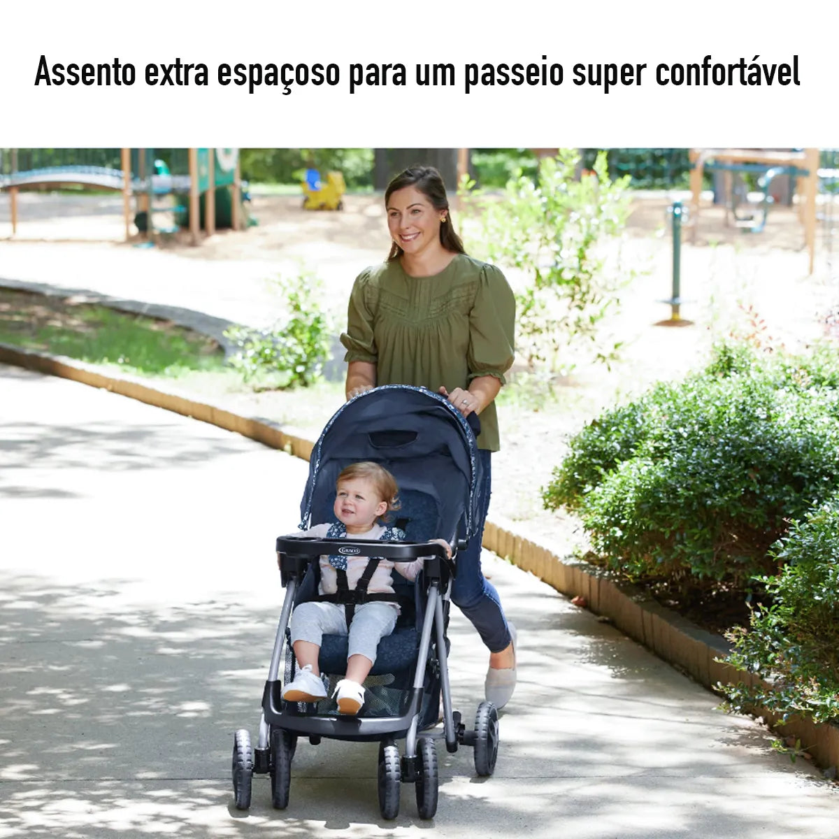 Carrinho Passeio c/Bebê Conforto Comfy Cruiser Preto Graco