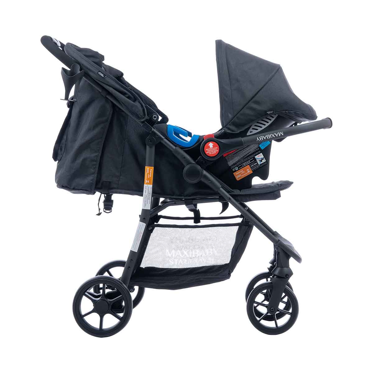 (2 CORES) Carrinho de Bebê Com Bebê Conforto Startravel - Maxi Baby