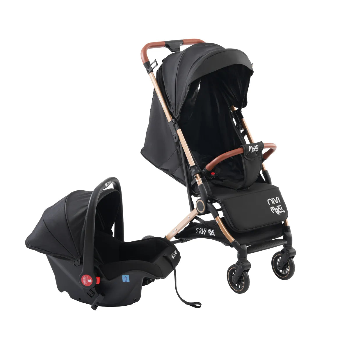 (2 CORES) Carrinho de Passeio C/Bebê Conforto TS NIVI Maxi Baby