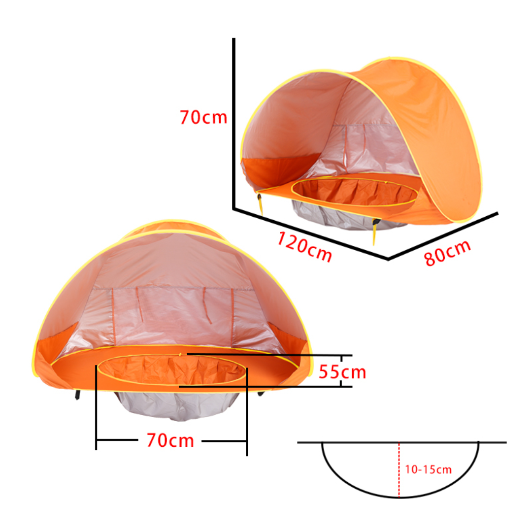 Barraca com Piscina e Proteção UV
