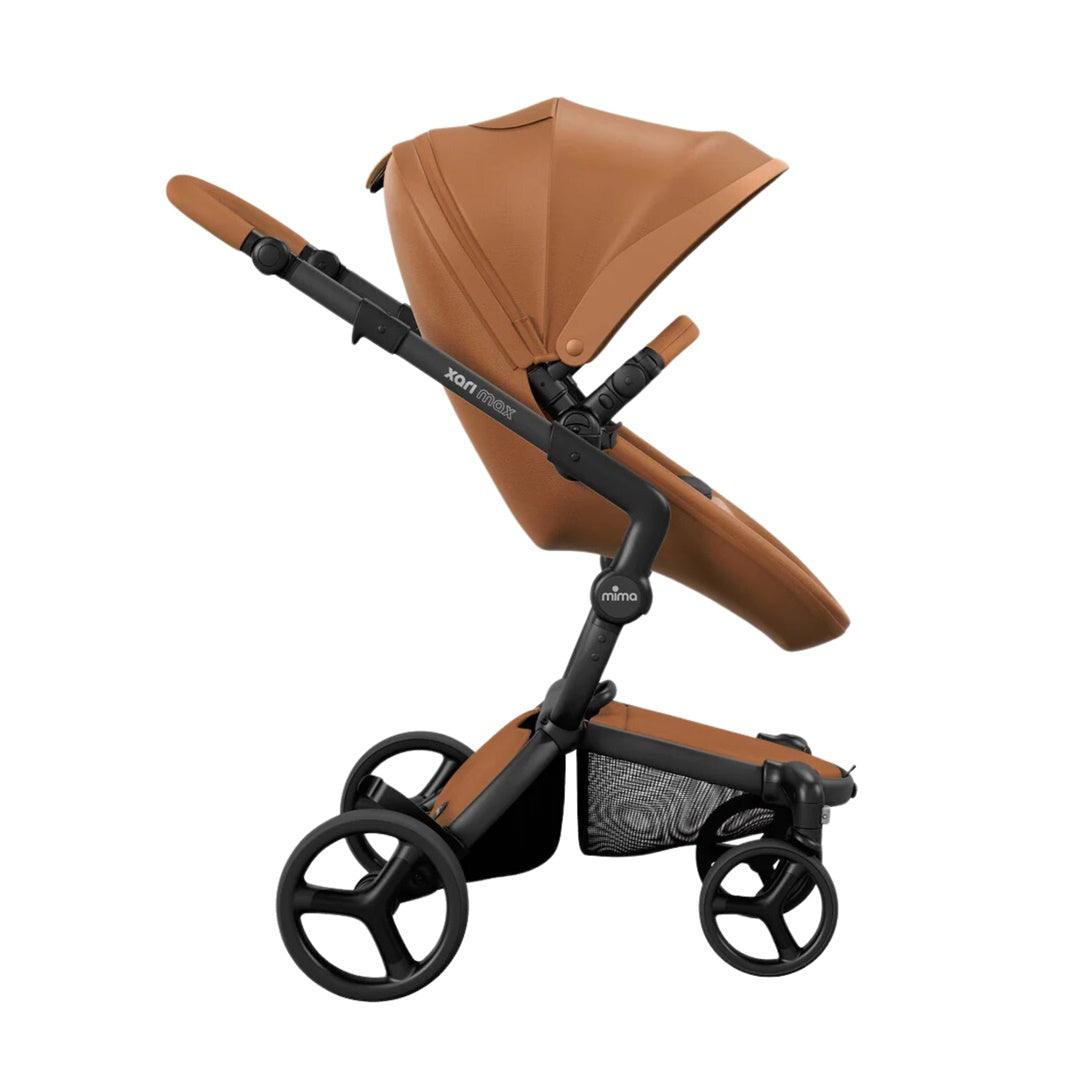 Carrinho de Bebê Mima Xari Max Caramelo Com Estrutura e Assento Preto