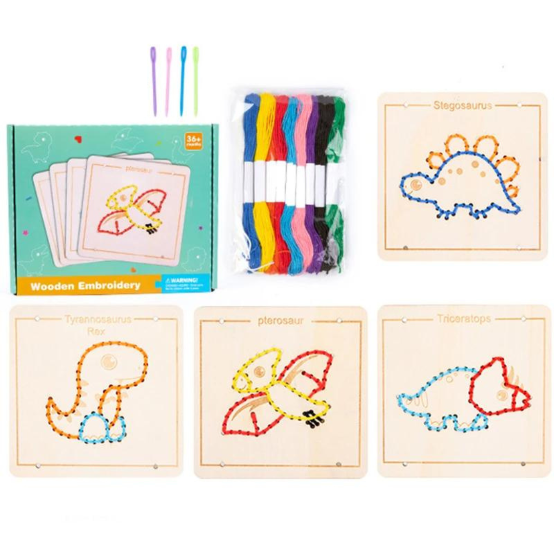 Brinquedos Montessori Jogo de Bordar para Crianças