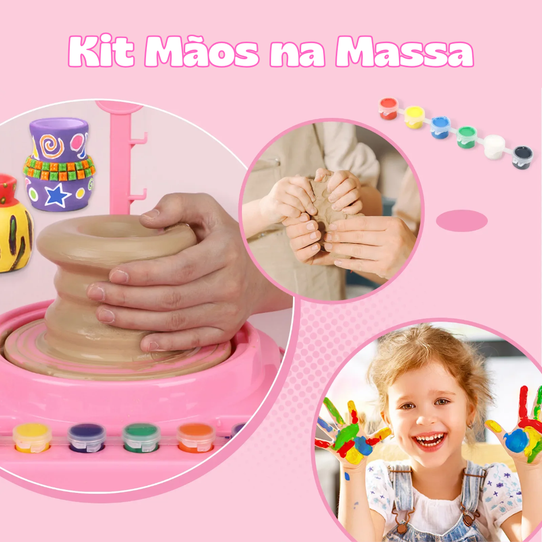 Kit Mãos na Massa - Máquina de Cerâmica Infantil