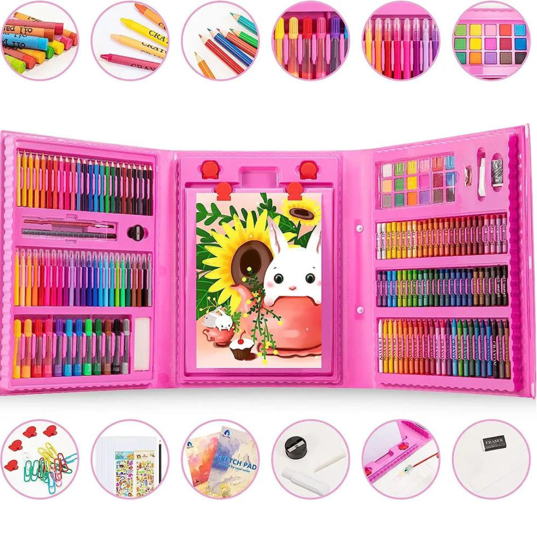Maleta Estojo de Pintura Infantil 208Pcs