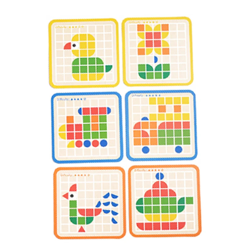 Quebra-cabeça Montessori de Madeira - Mosaico