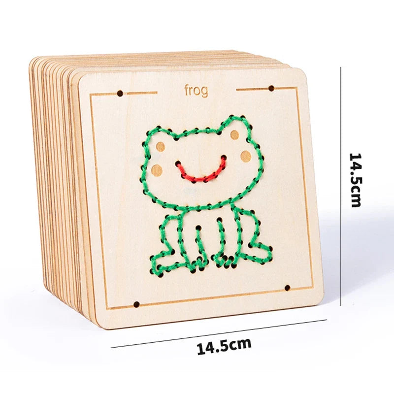 Brinquedos Montessori Jogo de Bordar para Crianças