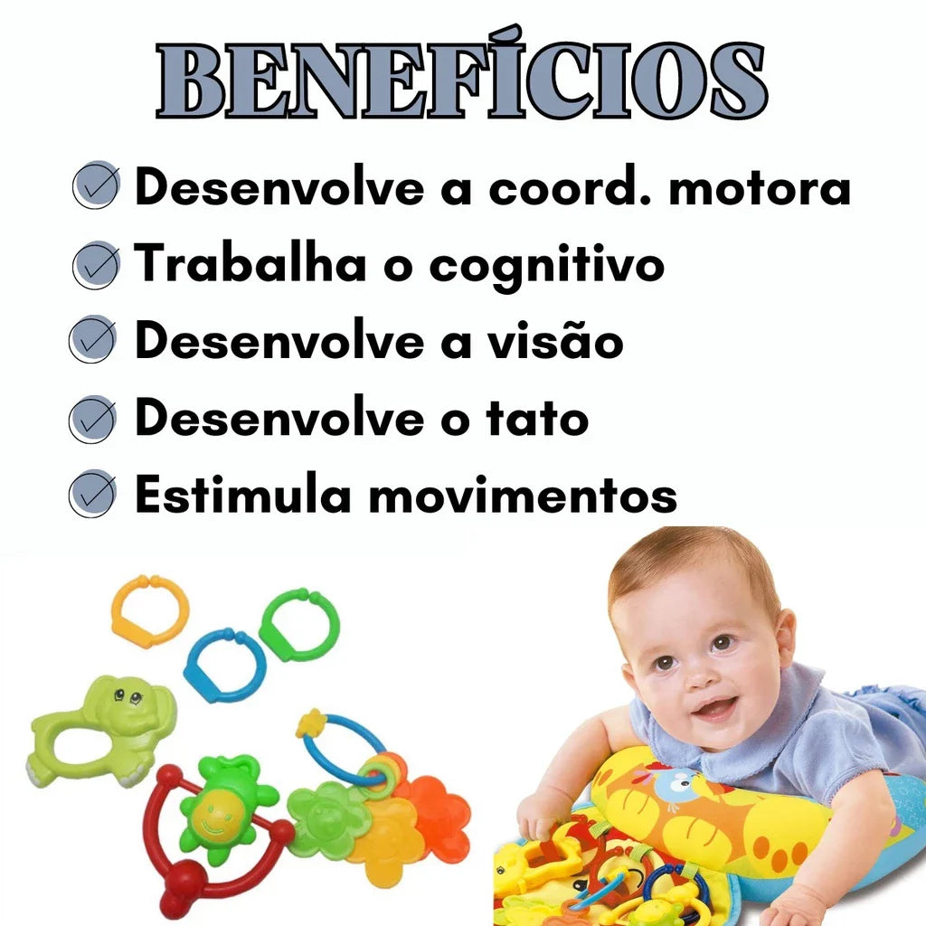 Almofada de Atividade Tummy Time Para Bebê