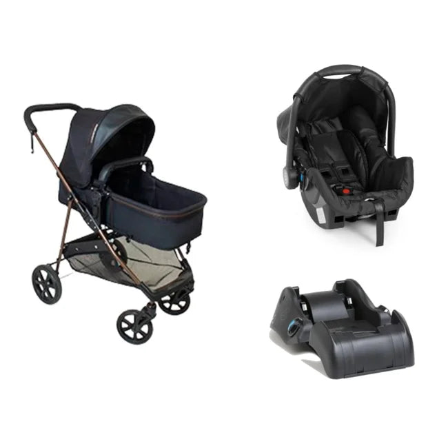Carrinho de Bebê Napoli Trio - Galzerano PRETO