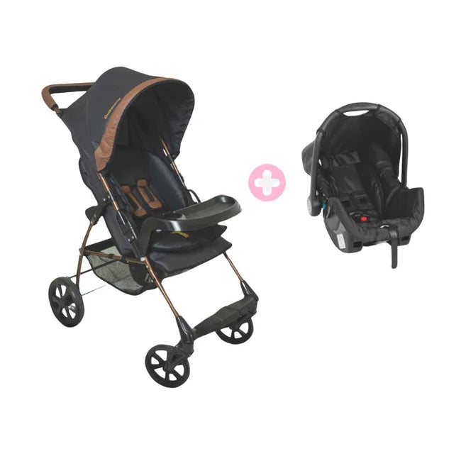 Carrinho de Bebê Romano Travel System - Galzerano PRETO