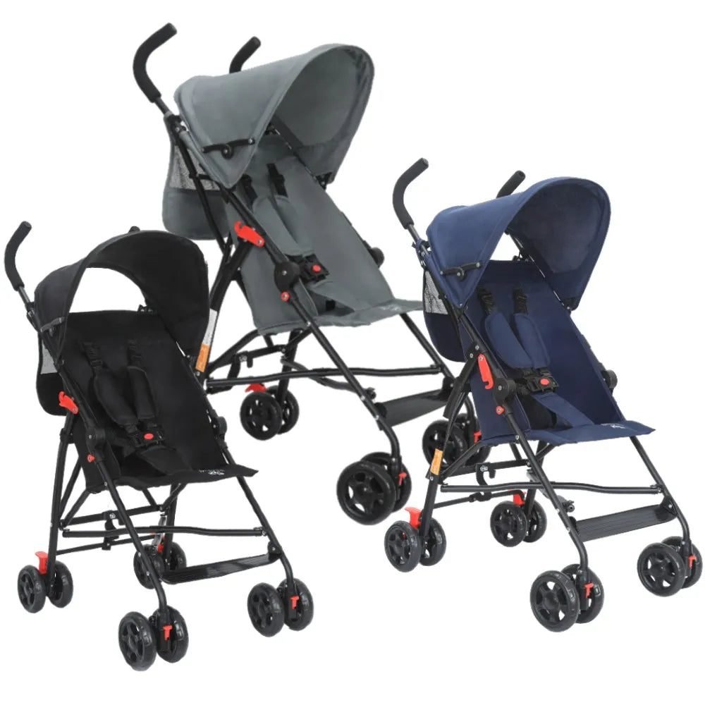 (3 CORES) Carrinho de Bebê Passeio Guarda Chuva