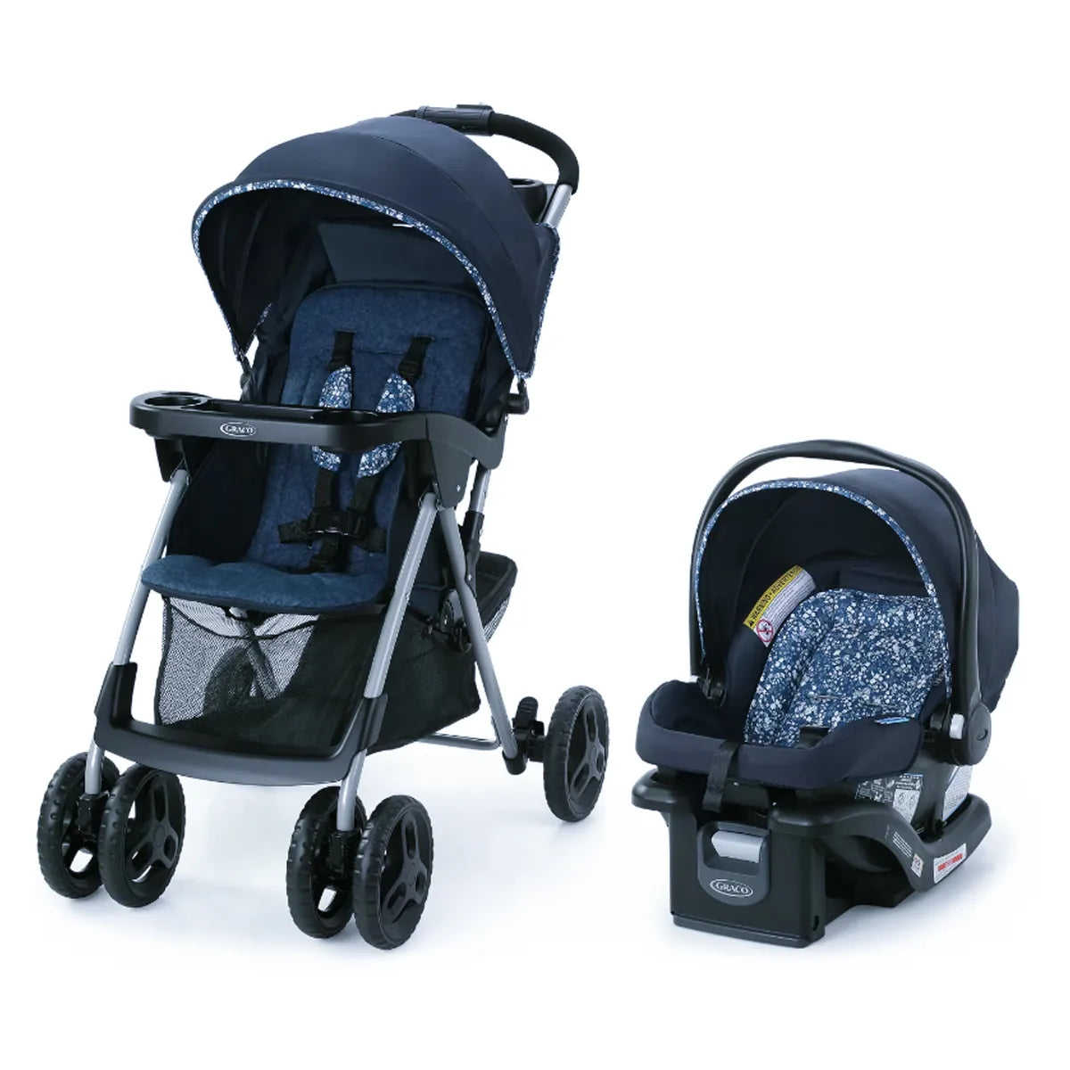 Carrinho Passeio c/Bebê Conforto Comfy Cruiser Preto Graco