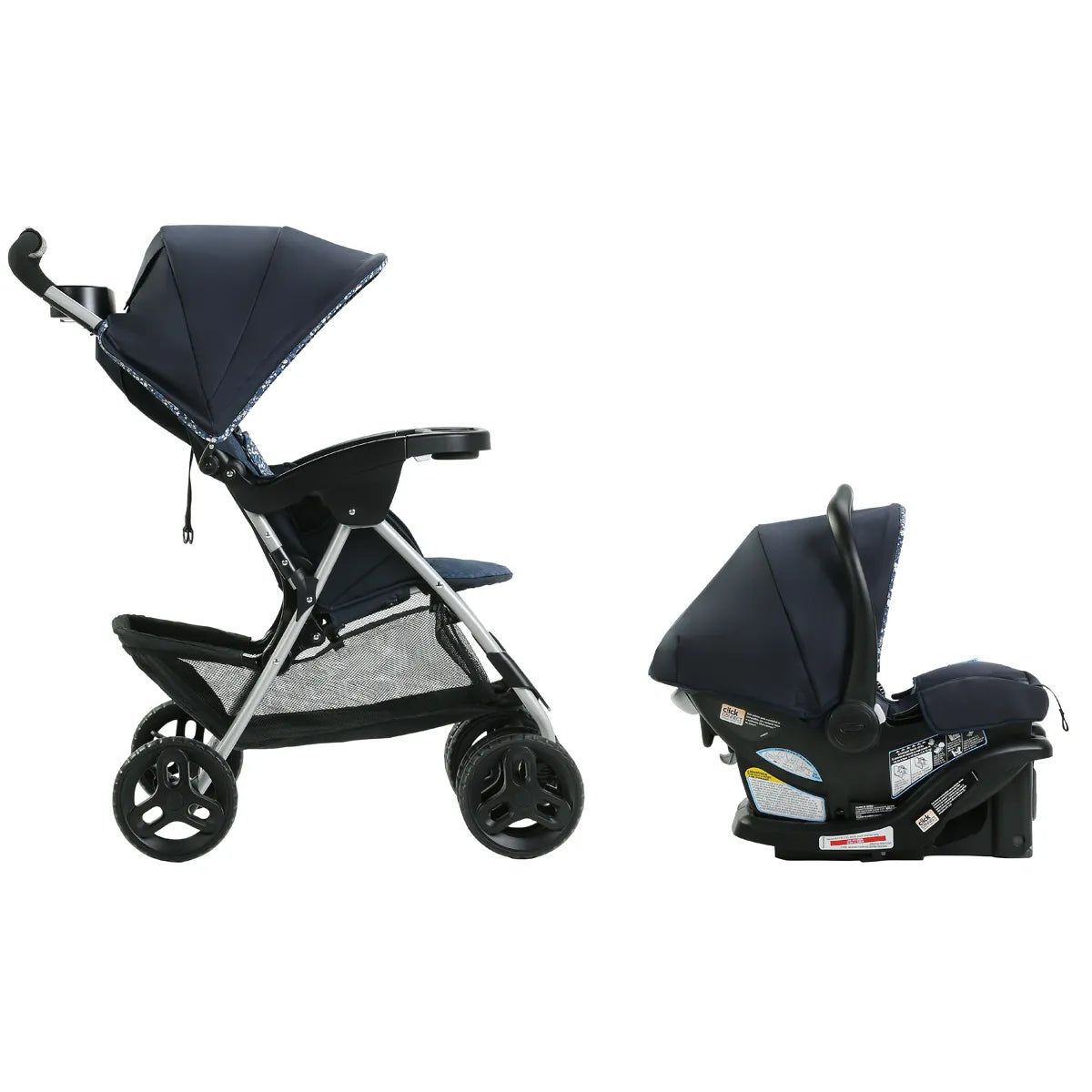 Carrinho Passeio c/Bebê Conforto Comfy Cruiser Preto Graco