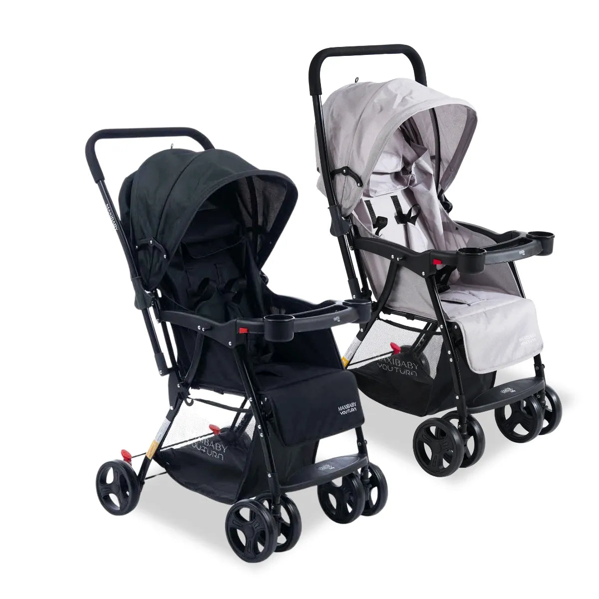 (2 CORES) Carrinho de Bebê Com Alça Reversível YouTurn Maxi Baby
