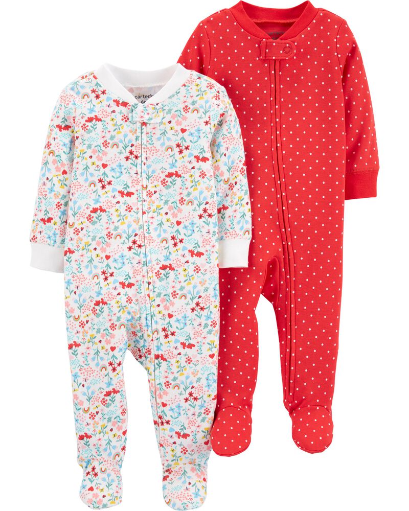 Conjunto Macacão Carter's Floral e Vermelho