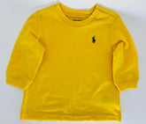 Camisa Ralph Lauren Manga longa Amarela com botão lateral