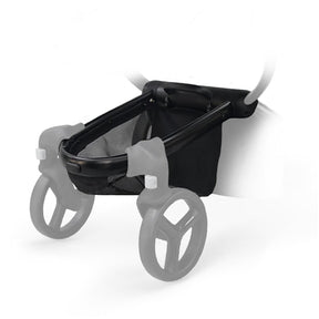 Carrinho de Bebê Mima Xari Max Preto Com Estrutura Preta e Assento Branco