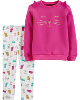 Conjunto Carter's 2 pçs Moleton Gatinha e Legging
