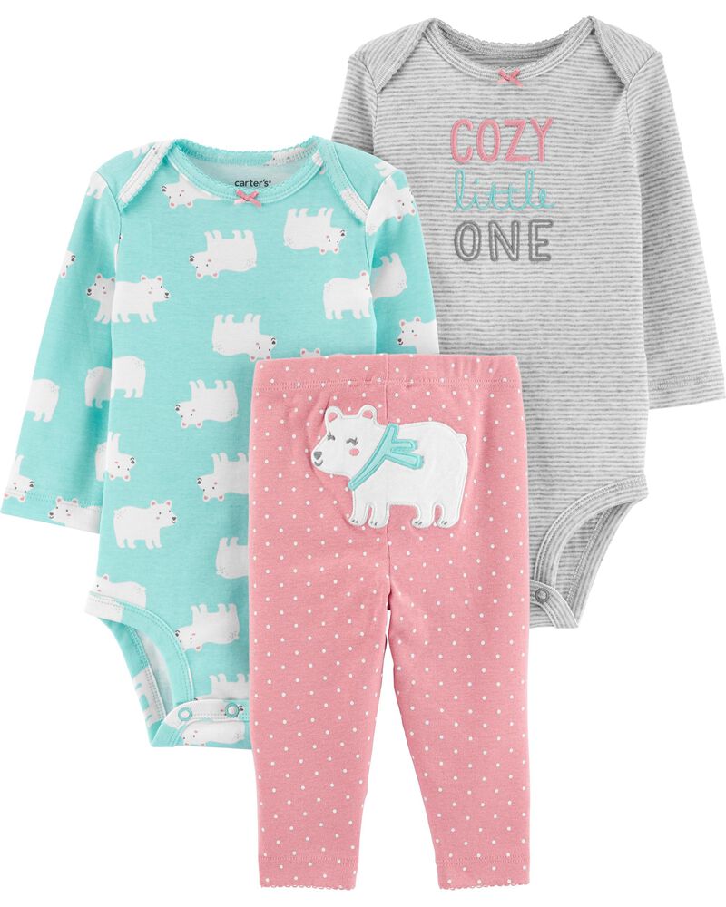 Conjunto 3pçs Carter's Urso