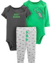 Conjunto Carter's 3 pçs Dinossauro