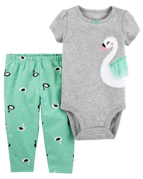Conjunto Carter's Cisne 2 pçs