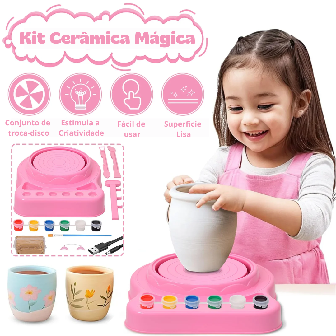 Kit Mãos na Massa - Máquina de Cerâmica Infantil