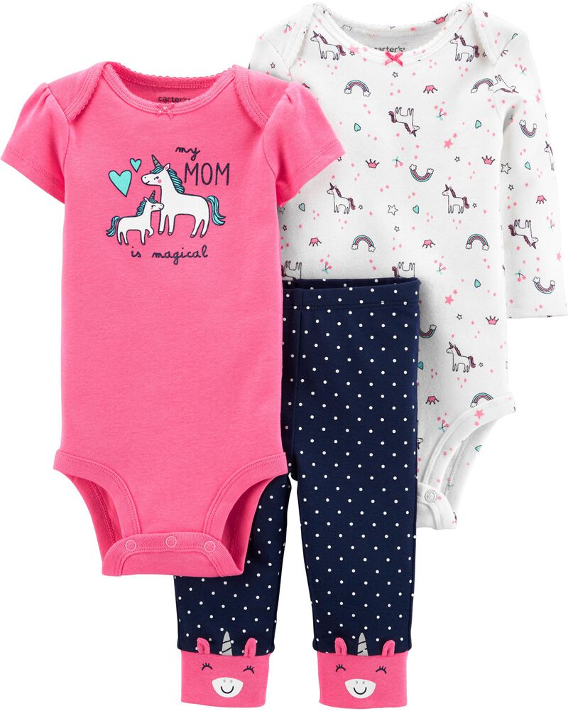 Conjunto 3 pçs Carter's Unicórnio