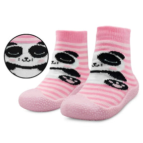 Kit 2 Pares Meia com Sola Bebê Emborrachada