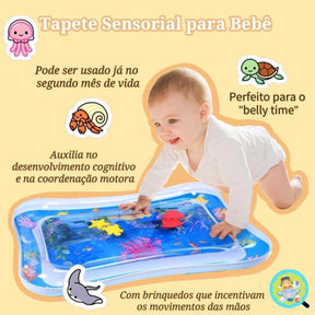 Tapete Inflável com Água Atividade Sensorial Bebês