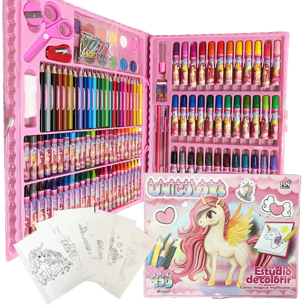 Kit Estojo de Pintura Infantil 150 Peças