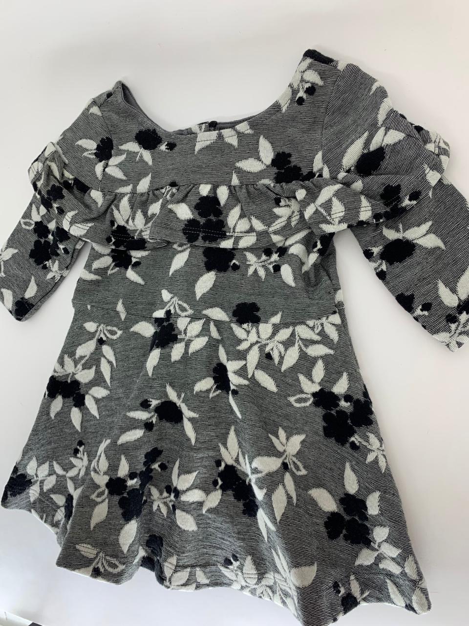 Vestido JANIE and JACK Preto e Branco